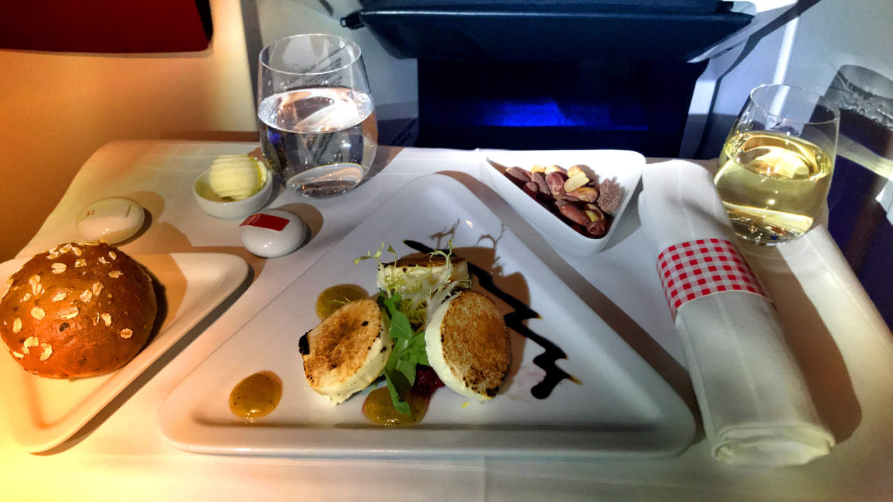 Business Class Essen Menü