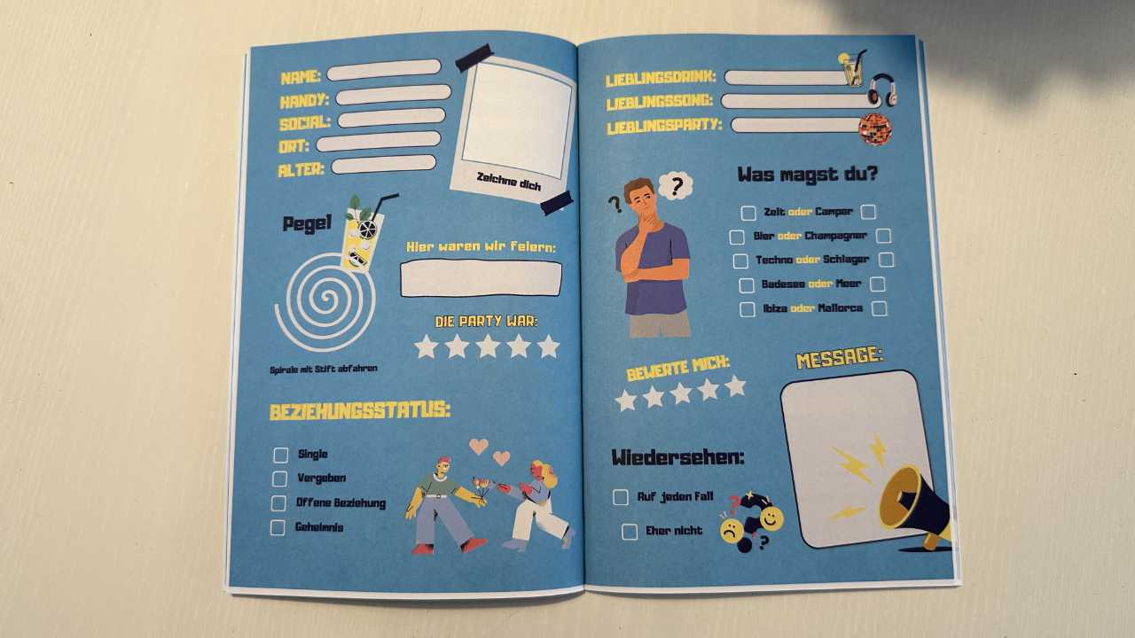 Freundebuch Party Inhalt