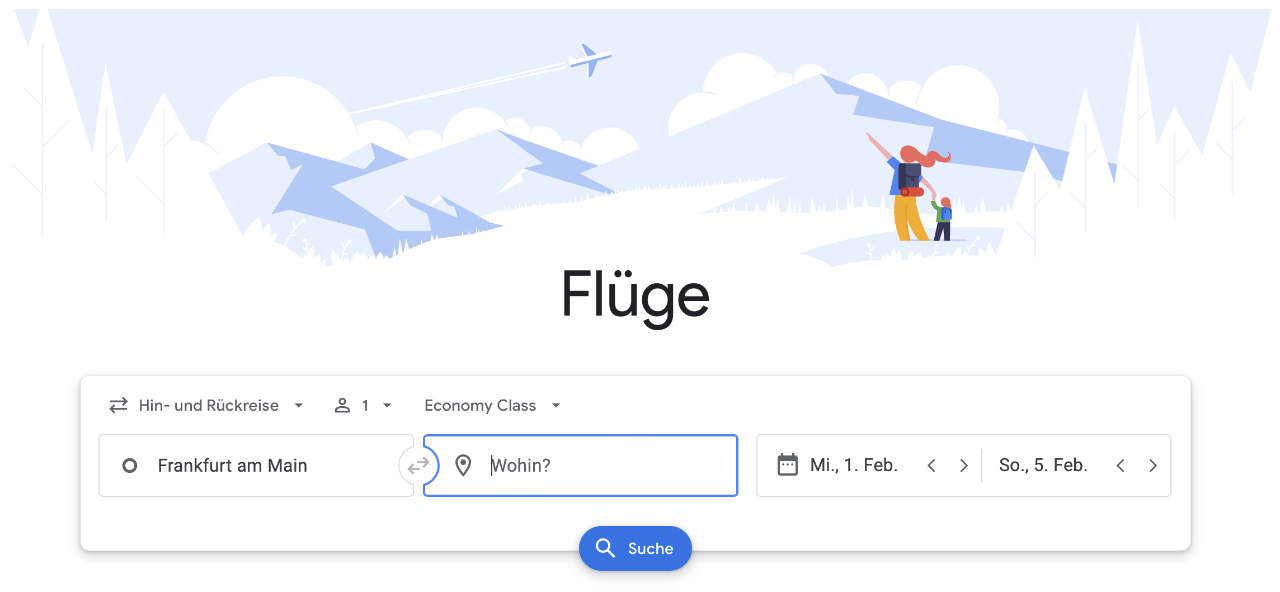 Google Flights günstige Flüge