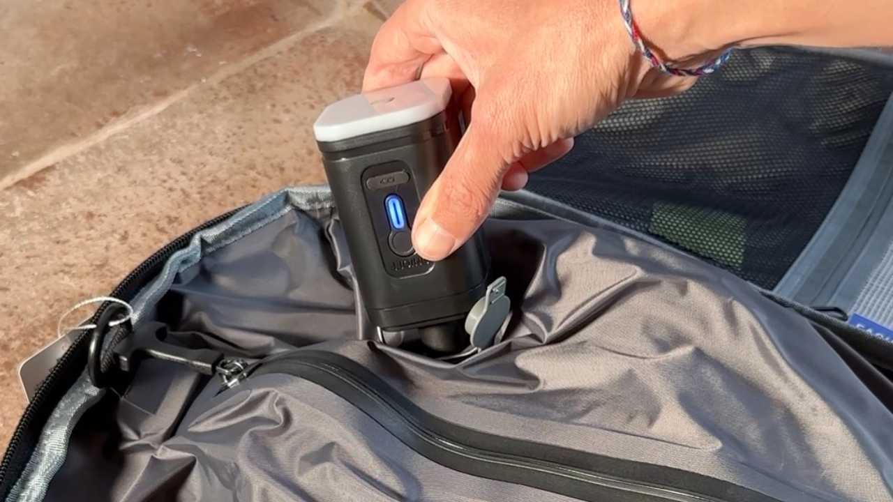 Vakuum Rucksack Test