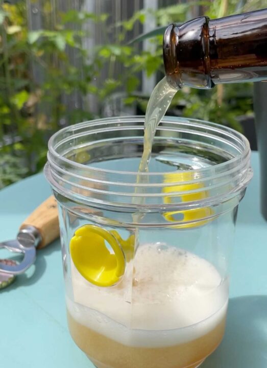 Wespenfalle befüllen